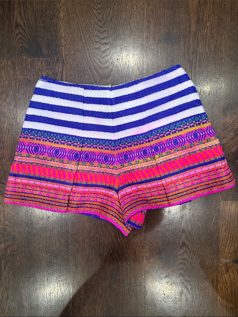 Alexis Karly Shorts Aztec Neon Tapestry Mini Shorts *flaws*
